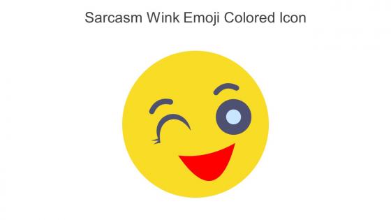 Sarcasm Wink Emoji Colored Icon In Powerpoint Pptx Png And Editable Eps Format
