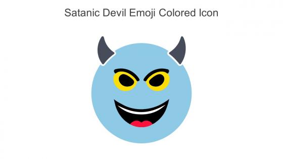 Satanic Devil Emoji Colored Icon In Powerpoint Pptx Png And Editable Eps Format