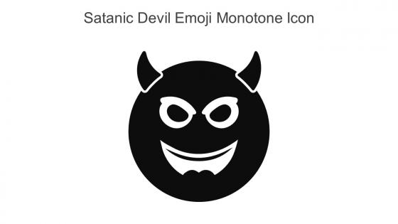 Satanic Devil Emoji Monotone Icon In Powerpoint Pptx Png And Editable Eps Format