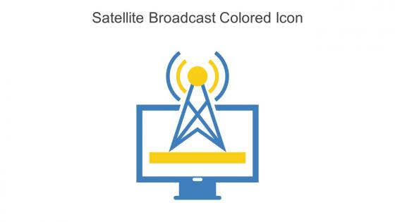 Satellite Broadcast Colored Icon In Powerpoint Pptx Png And Editable Eps Format
