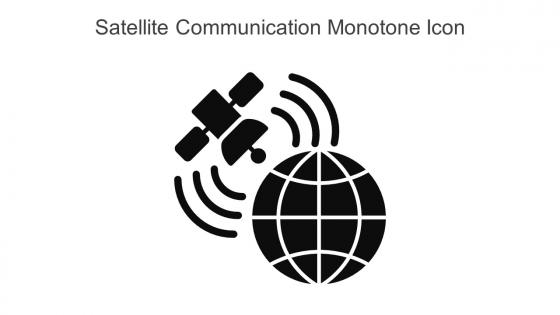 Satellite Communication Monotone Icon In Powerpoint Pptx Png And Editable Eps Format