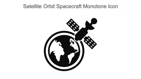 Satellite Orbit Spacecraft Monotone Icon In Powerpoint Pptx Png And Editable Eps Format