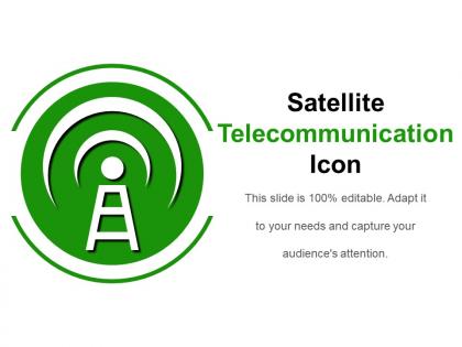 Satellite telecommunication icon powerpoint layout