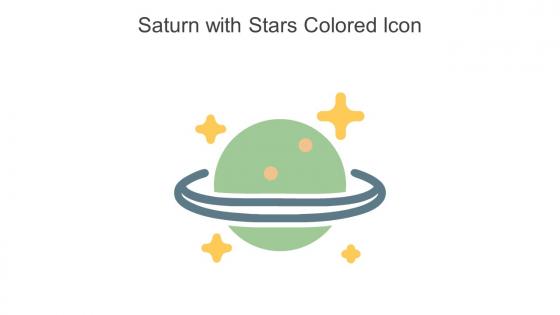 Saturn With Stars Colored Icon In Powerpoint Pptx Png And Editable Eps Format