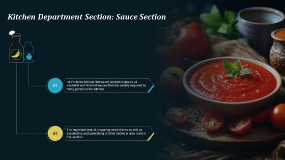 Sauce Section In Hotel Kitchen Department Training Ppt