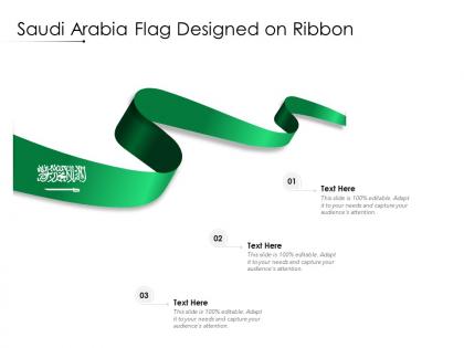 Saudi arabia flag designed on ribbon