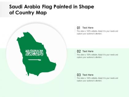 Saudi arabia flag painted in shape of country map