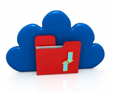 Save data on cloud stock photo