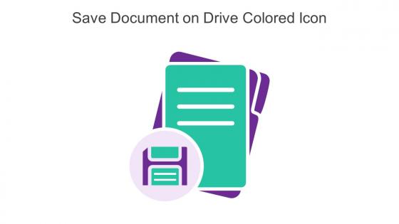 Save Document On Drive Colored Icon In Powerpoint Pptx Png And Editable Eps Format