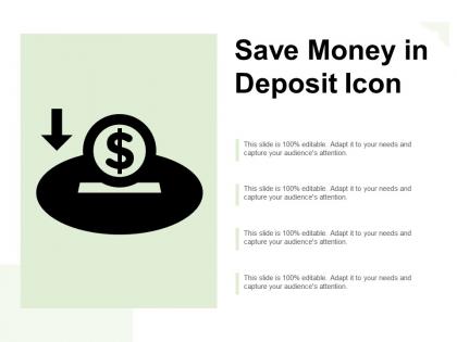 Save money in deposit icon