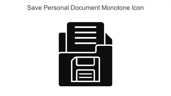 Save Personal Document Monotone Icon In Powerpoint Pptx Png And Editable Eps Format