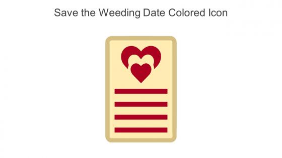 Save The Weeding Date Colored Icon In Powerpoint Pptx Png And Editable Eps Format
