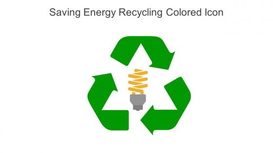 Saving Energy Recycling Colored Icon In Powerpoint Pptx Png And Editable Eps Format