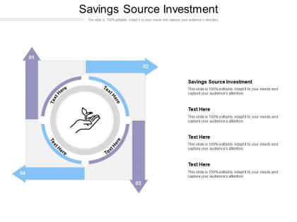 Savings source investment ppt powerpoint presentation infographic template graphics template cpb
