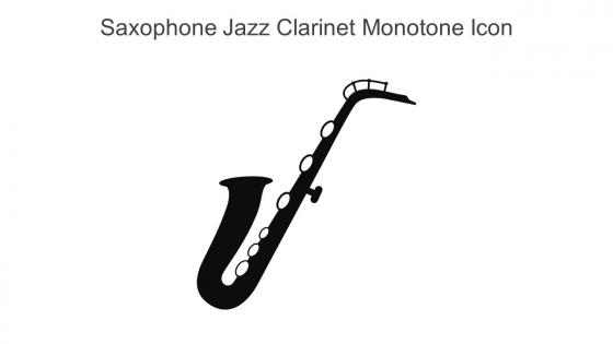 Saxophone Jazz Clarinet Monotone Icon In Powerpoint Pptx Png And Editable Eps Format