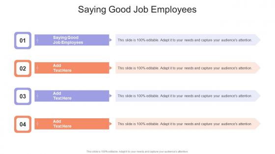 Saying Good Job Employees In Powerpoint And Google Slides Cpb
