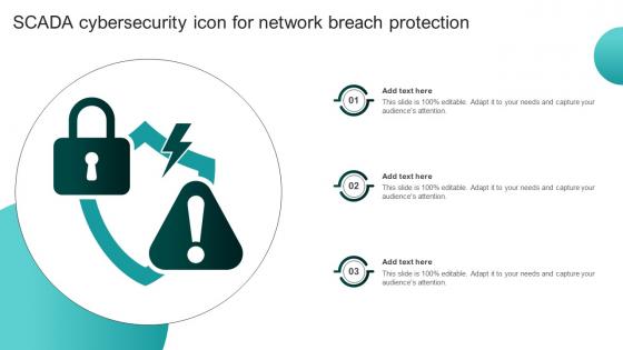 SCADA Cybersecurity Icon For Network Breach Protection