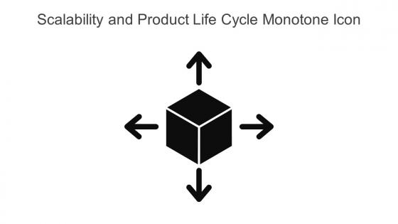 Scalability And Product Life Cycle Monotone Icon In Powerpoint Pptx Png And Editable Eps Format