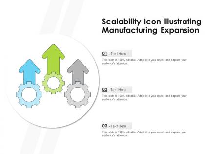 Scalability icon illustrating manufacturing expansion