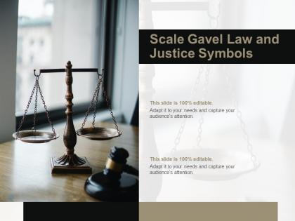 Scale gavel law and justice symbols