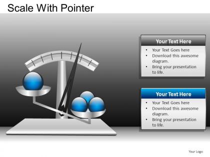 Scale with pointer powerpoint presentation slides db