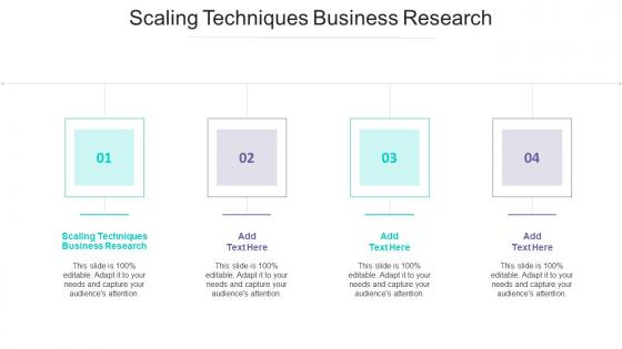 Scaling Techniques Business Research Ppt PowerPoint Presentation Gallery Graphics Cpb