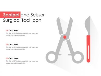 Scalpel and scissor surgical tool icon