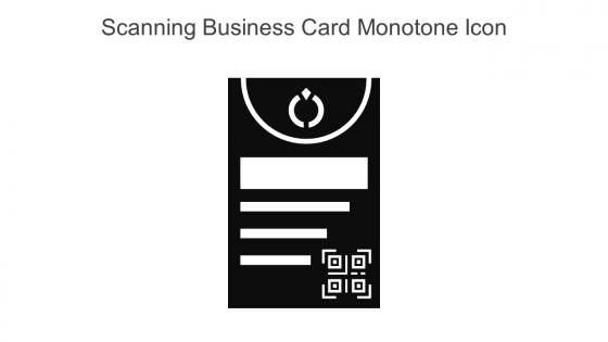 Scanning Business Card Monotone Icon In Powerpoint Pptx Png And Editable Eps Format