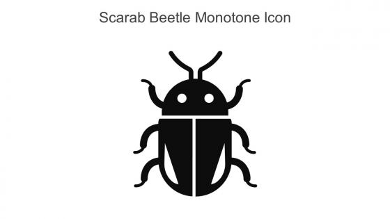 Scarab Beetle Monotone Icon In Powerpoint Pptx Png And Editable Eps Format