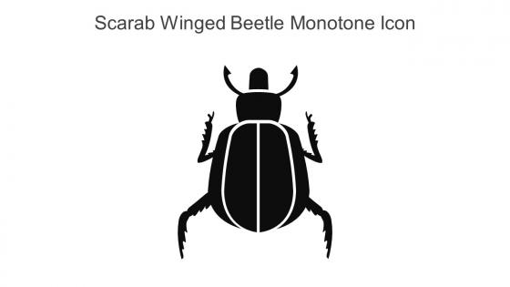 Scarab Winged Beetle Monotone Icon In Powerpoint Pptx Png And Editable Eps Format