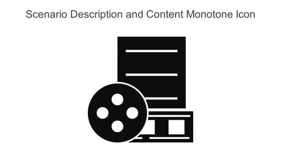 Scenario Description And Content Monotone Icon In Powerpoint Pptx Png And Editable Eps Format