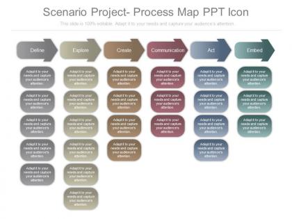 Scenario project process map ppt icon