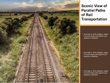 Scenic view of parallel paths of rail transportation