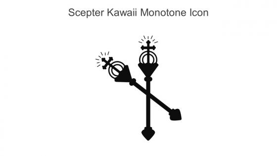 Scepter Kawaii Monotone Icon In Powerpoint Pptx Png And Editable Eps Format