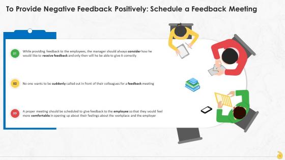 Schedule A Meeting While Providing Negative Feedback Training Ppt