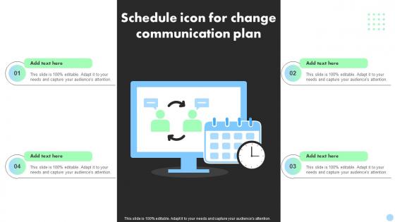Schedule Icon For Change Communication Plan