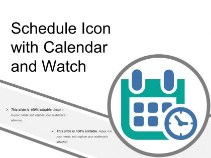 Schedule icon with calendar and watch