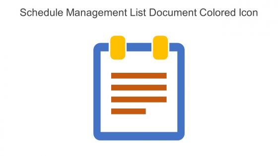 Schedule Management List Document Colored Icon In Powerpoint Pptx Png And Editable Eps Format