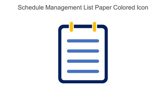 Schedule Management List Paper Colored Icon In Powerpoint Pptx Png And Editable Eps Format
