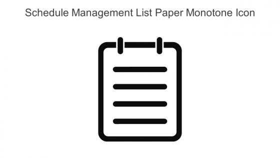 Schedule Management List Paper Monotone Icon In Powerpoint Pptx Png And Editable Eps Format
