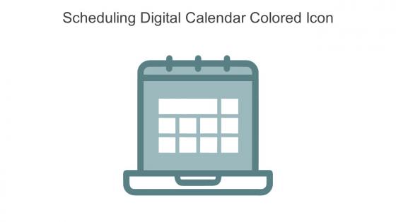 Scheduling Digital Calendar Colored Icon In Powerpoint Pptx Png And Editable Eps Format