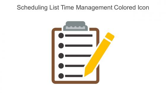 Scheduling List Time Management Colored Icon In Powerpoint Pptx Png And Editable Eps Format