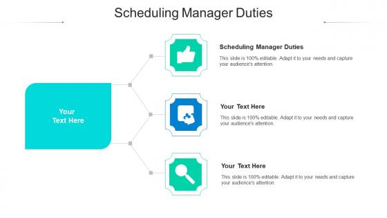 Scheduling manager duties ppt powerpoint presentation model cpb