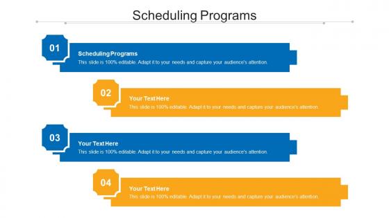Scheduling Programs Ppt Powerpoint Presentation Summary Outline Cpb