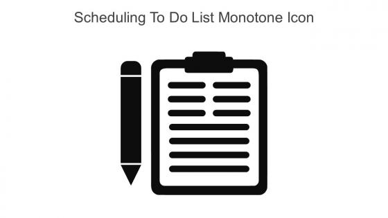 Scheduling To Do List Monotone Icon In Powerpoint Pptx Png And Editable Eps Format