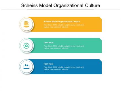 Scheins model organizational culture ppt powerpoint presentation slides cpb