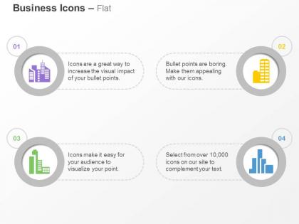 School bank apartment business place ppt icons graphics