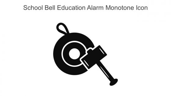 School Bell Education Alarm Monotone Icon In Powerpoint Pptx Png And Editable Eps Format
