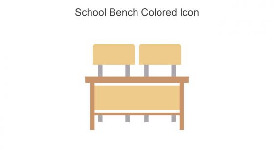 School Bench Colored Icon In Powerpoint Pptx Png And Editable Eps Format