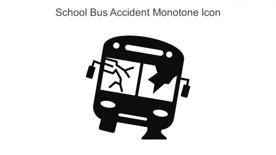 School Bus Accident Monotone Icon In Powerpoint Pptx Png And Editable Eps Format